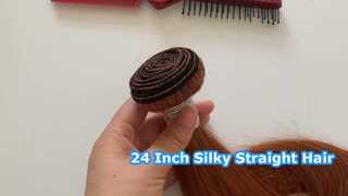 24 Inch Brazilian Straight Hair Bundles Soft and Tangle Free
